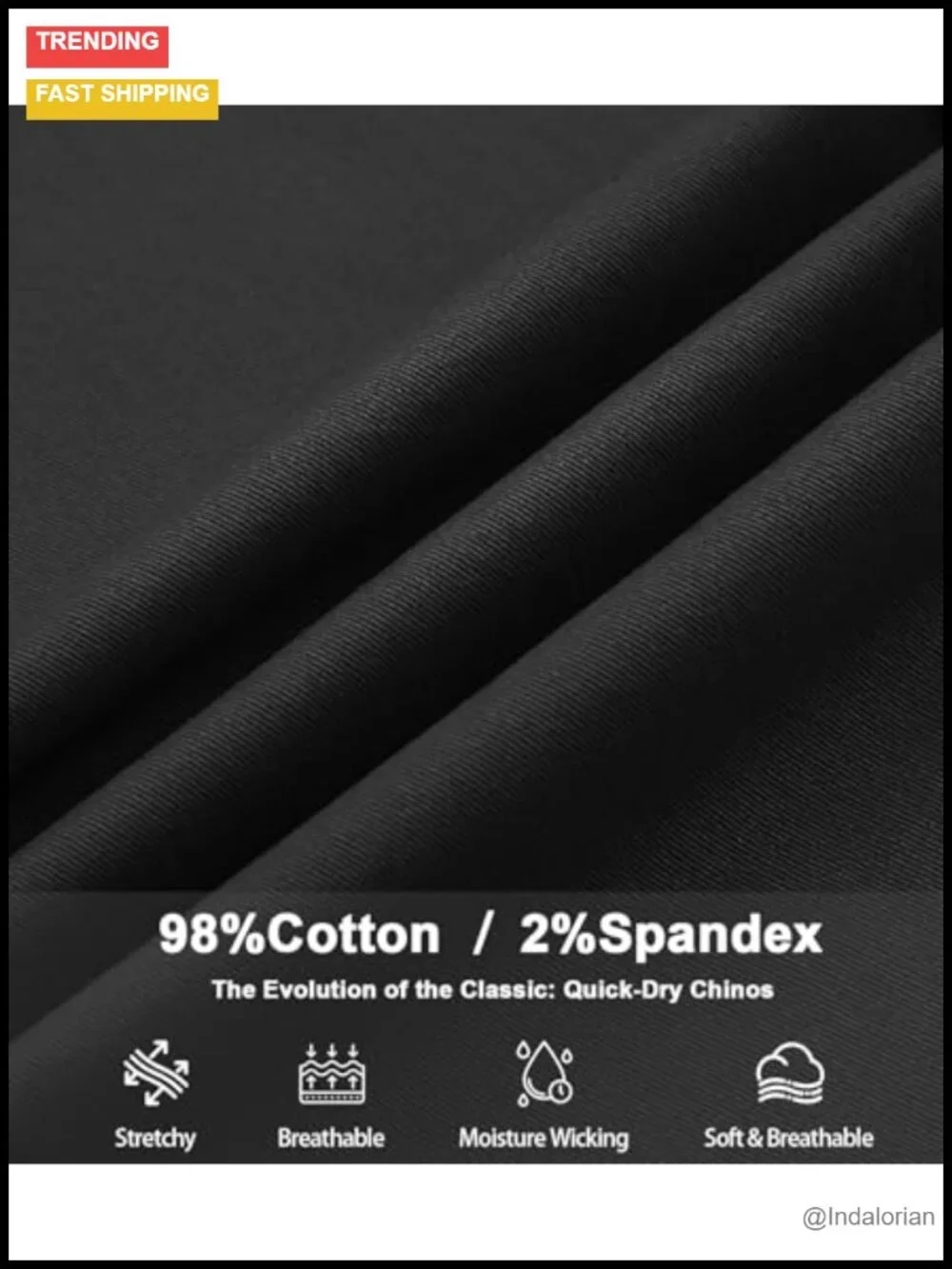 Boys' Stretch Chino Pants - Pull-On Elastic Waist School Uniform Pants